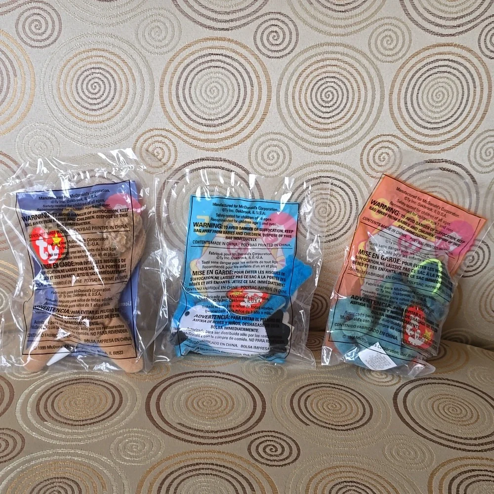 1999 McDonalds Happy Meal❤TY Teenie Beanie Babies☆Full Set New Unopened Packages - Picture 6 of 14